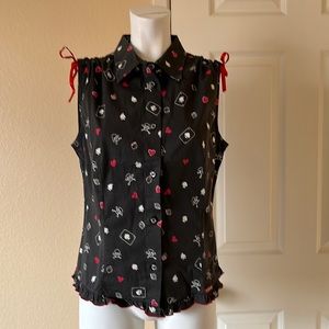 Brand New Killah poker print black shirt Large (Made in Italy)